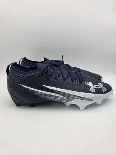 Under Armour Blur Pro Navy White Football Cleats 3028220-410 Men Size 13