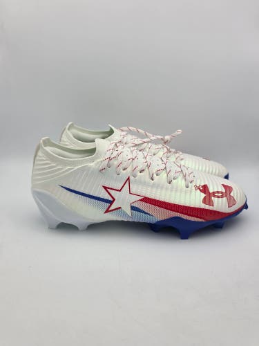 Under Armour Blur Pro Texas Mens Size 13 Red White Football Cleats 6005553-100