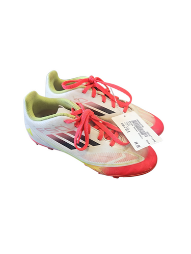 Used Adidas Soccer Cleats White Junior 02.5 11850-s000023745