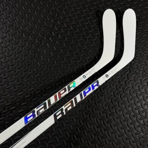 2 Pack Bundle - Bauer Proto2 Left Hand Hockey Stick P28 87 Flex (New) - WHITE