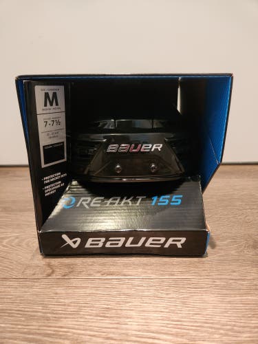 Bauer Reakt 155 Used Hockey Helmet Black Medium with Original Box