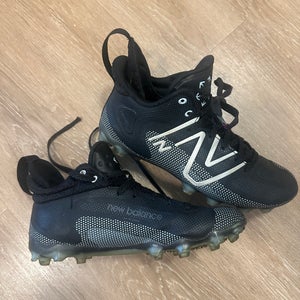 Black Unisex Size M 7.5 (W 8.5) Adult New Balance Mid Top Freeze 4.0 Molded Cleats (Used)