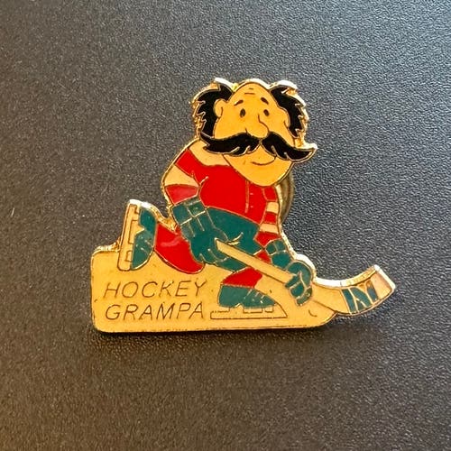 Hockey Grampa Pin