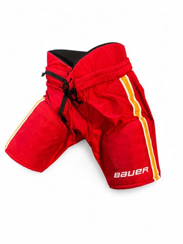 Calgary Flames Large Bauer Custom Pro Hockey Pants Pro Stock (Used)