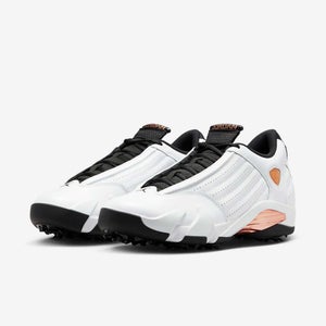 Nike Air Jordan 14 Golf US Open White Metallic Copper HV4813-100 Sz M 7.5 /  W 9