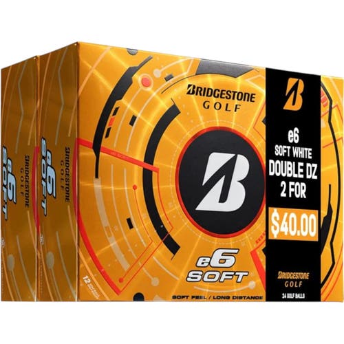 BRIDGESTONE E6 SOFT WHITE GOLF BALL DOUBLE DOZEN