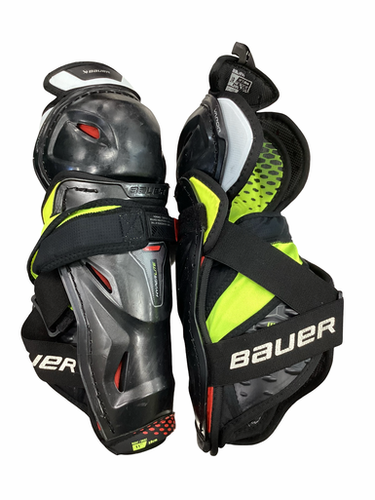 Used Bauer Hyperlite Junior Shin Guards Black 11" 11613-s000183586