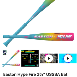 2025 Easton Hype Fire Composite USSSA Certified Bat (-8) 20 oz 30" (New)