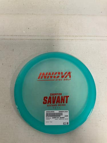 Used Innova Champion Savant Disc Golf Driver Teal 11823-s000039555
