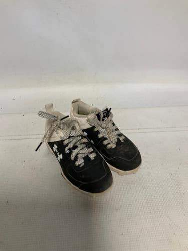 Used Under Armour Black White Bb Sb Cleats White Youth 10.0 11823-s000039698