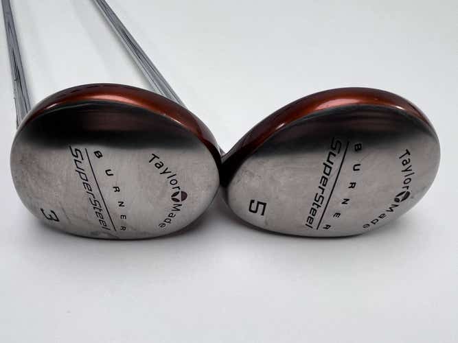 TaylorMade Supersteel 3 & 5 Fairway Wood Set 15* 18* R-80 Regular Steel Mens RH