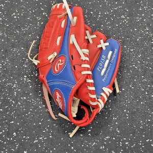 Used Rawlings Pl91sr Bb Sb Glove Rh Throw Royal Blue And Red 9" 11849-s000040622