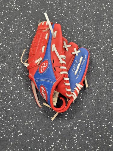Used Rawlings Pl91sr Bb Sb Glove Rh Throw Royal Blue And Red 9" 11849-s000040622