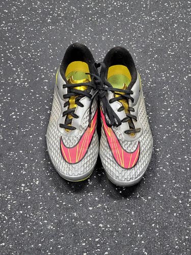 Used Nike Hypervenom Soccer Cleats Silver Junior 03.5 11849-s000040617
