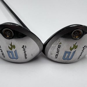 TaylorMade Burner 2008 3 & 5 Fairway Wood Set 15* 18* REAX 49g Ladies RH