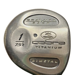 Cobra Ti BiMetal Gravity Back Driver 7.5* RH Stiff Graphite 44.5" New Jumbo Grip