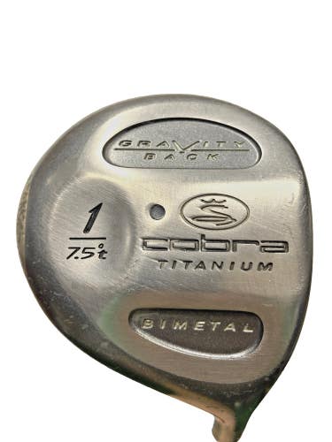 Cobra Ti BiMetal Gravity Back Driver 7.5* RH Stiff Graphite 44.5" New Jumbo Grip