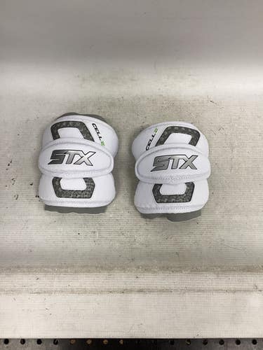 Used Stx Cell Vi Lacrosse Arm Pads Guards White Lg 11851-s000043039