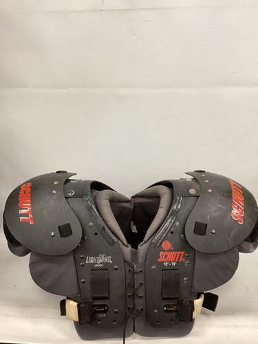 Used Schutt Lightning Fb Shoulder Pads Grey Lg 11851-s000047539