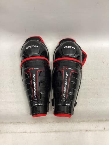 Used Ccm Jetspeed Ft350 Youth Shin Guards Black 10" 11851-s000047519