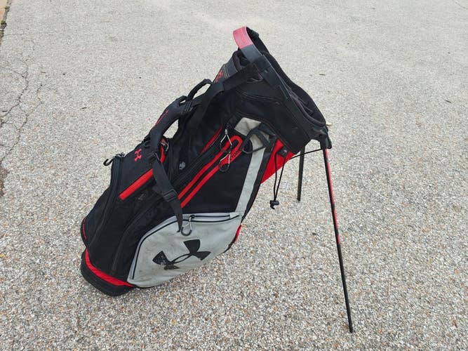 Under Armour Storm 14 Divider Dual Strap Golf Stand Bag Black/Red/White