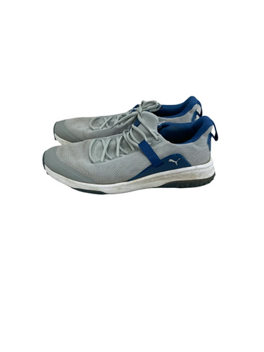 Used Puma Fusion Evo Mens 10.5 Golf Shoes Grey And Royal Blue 11692-s000142793