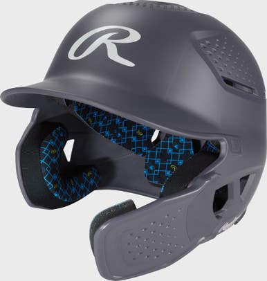 New Rawlings Rx2 Matte Graphite Jr Batting Helmet W Jaw Guard 11692-rawr00714208