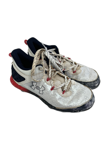 Used Under Armour Harper Jr 6 Baseball Cleats White 11692-s000138741