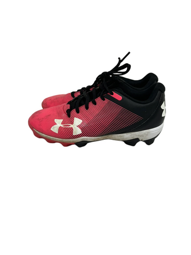 Used Under Armour Leadoff Jr 4 Black And Pink Softball Cleats 11692-s000144183