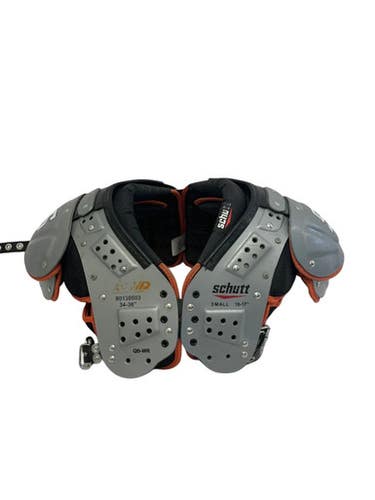 Used Schutt Xv Hd Adult Sm Qb-wr Fb Shoulder Pads Grey 11692-s000151608