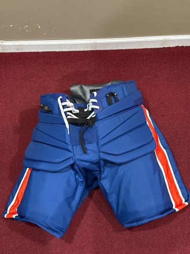 Senior XL Vaughn Hockey Goalie Pants Pro Stock New York Islanders (New) Item #PSBBVXL