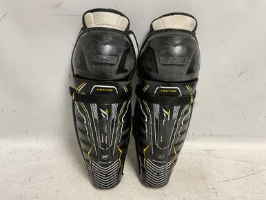 Used Ccm Tacks Vector Junior Shin Guards White Black Yellow 12" 11855-s000204942