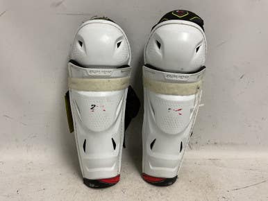 Used Bauer Vapor 2x Junior Shin Guards White Black Red 12" 11855-s000204898