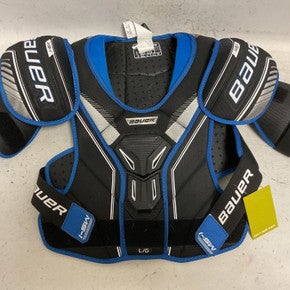 Used Bauer Ms-1 Senior Shoulder Pads Black And Royal Blue Lg 11855-s000204862