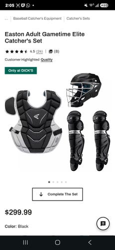 Easton Gametime Catcher's Set (NEW NO BOX)