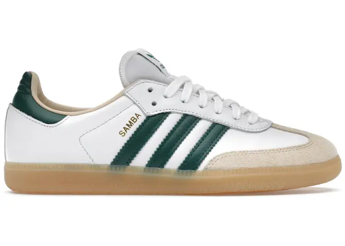 Size 8 - adidas Samba OG Cloud White Collegiate Green Gum JS3831