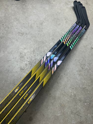 4 Pack 110 Flex Custom P28 Senior Warrior Alpha LX2 Pro Left Hand Hockey Stick Pro Stock NHL (New)