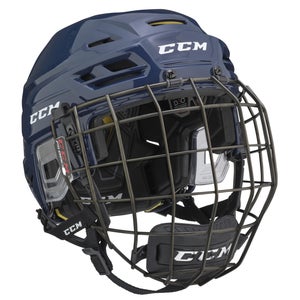 NEW CCM Tacks 310 Helmet Combo, Navy Blue, Small