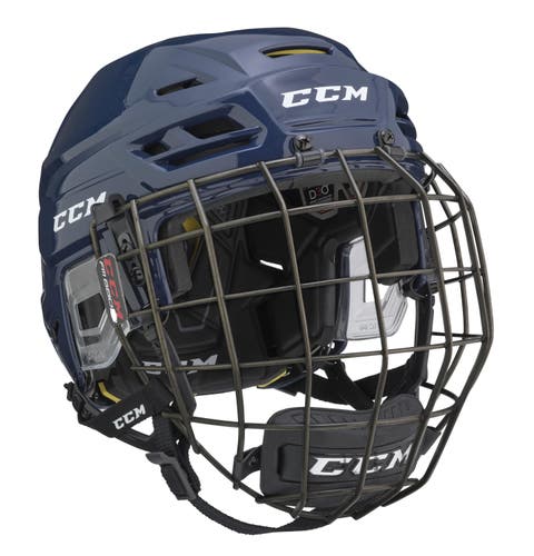 NEW CCM Tacks 310 Helmet Combo, Navy Blue, Medium