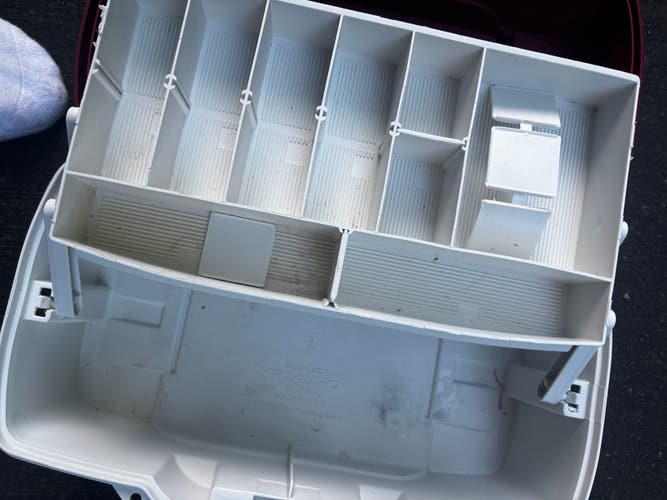 Plano tackle box with lots of space for packages baits and unpacked baits