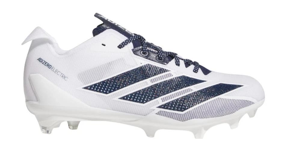 new men's 13 Adidas Adizero Electric White navy Football Cleats IE6290