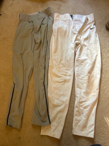 Gray Men's Small Adult Nike Game Pants (Used)