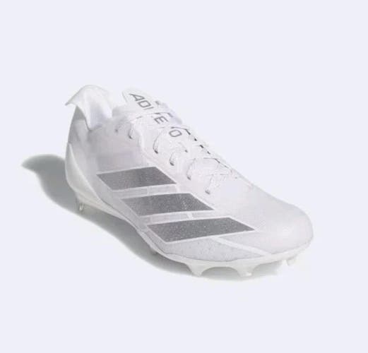 new men's 12 Adidas Adizero Electric White silver Football Cleats IE6286