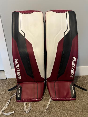 Large 2024 Bauer Supreme Shadow Goalie Leg Pads Pro Stock (Used)