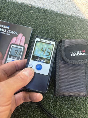 Pocket radar ball coach - pitch speeds and batting exit velocity (used like new)