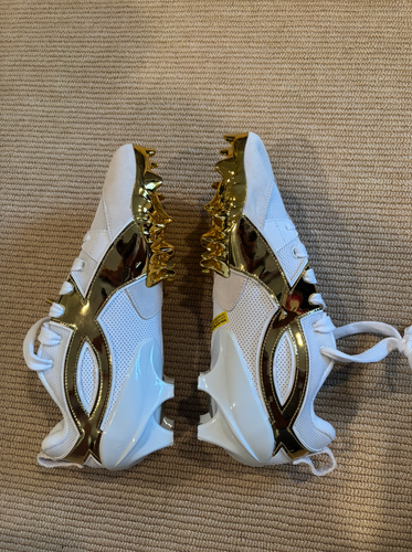 Unreleased White/Gold Women's Size M 7.0 (W 8.0) Under Armour Cleats (New)