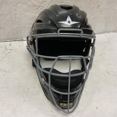 Used All-star Mvp2500 Catchers Helmet W Mask Black Lg 11855-s000196040