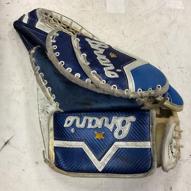 Used Brians Outlaw Jr Junior Goalie Catcher Navy And White 11855-s000204486