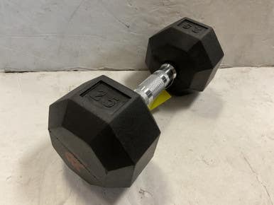 Used 25 Lb All In Motion Rubber Hex Dumbbell Black 25 Lb 11855-s000205000