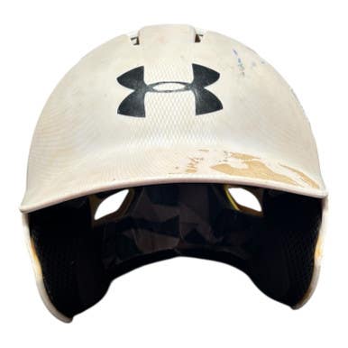 Used Under Armour Uabh2 Jr Batting Helmet No Mask White One Size 11375-s000361859